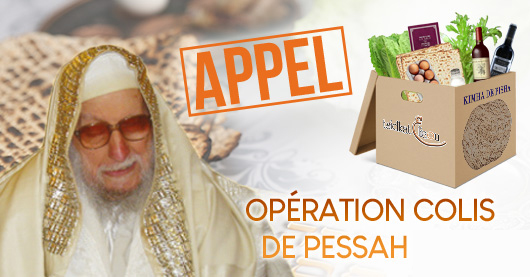 Opération colis de Pessah 5783 selon l'appel du Gaon Hatsadik Rabbi Nissim Amsellem zatsal