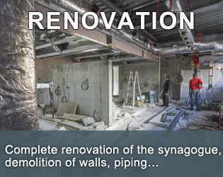 Complete renovation of the synagogue